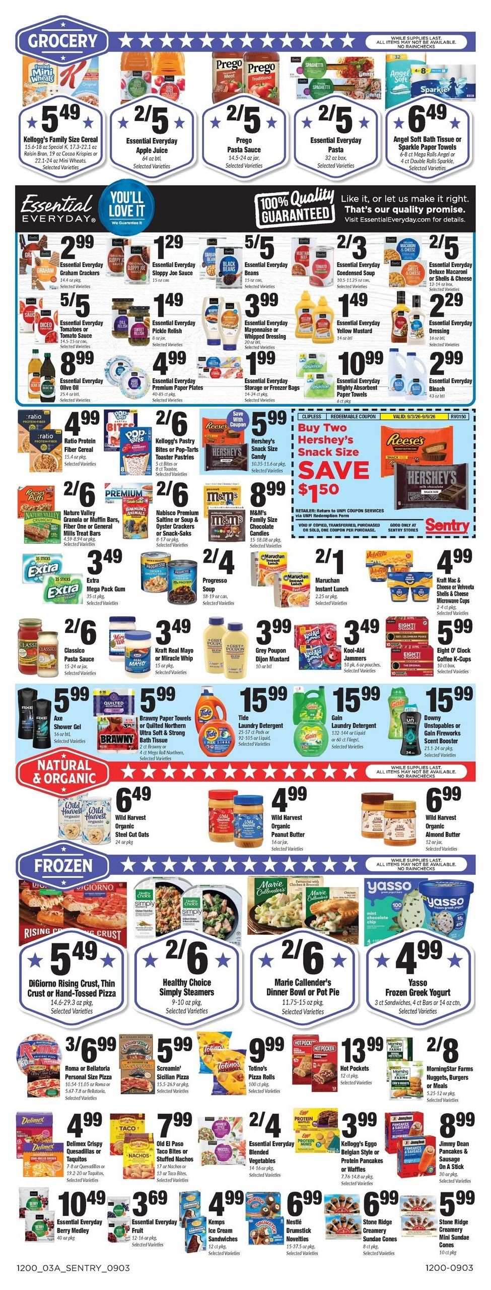 Sentry Foods Weekly Ad September 3 - 9, 2026