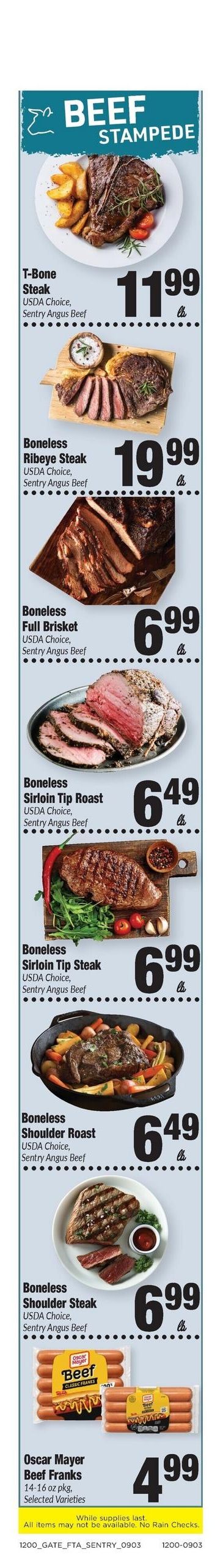 Sentry Foods Weekly Ad September 3 - 9, 2026
