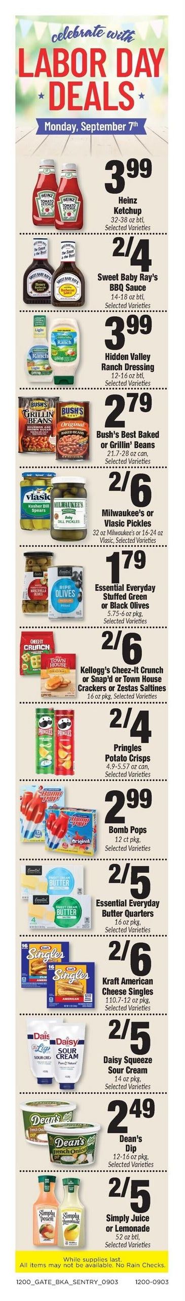 Sentry Foods Weekly Ad September 3 - 9, 2026