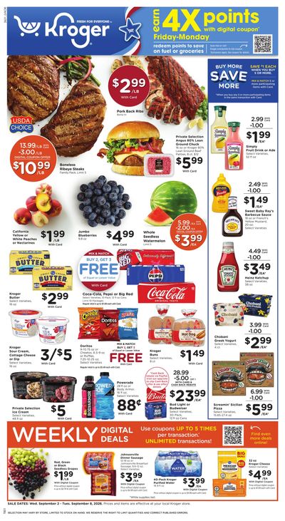 Kroger (Beech Grove Area, KY) Weekly Ad September 2 - 8, 2026