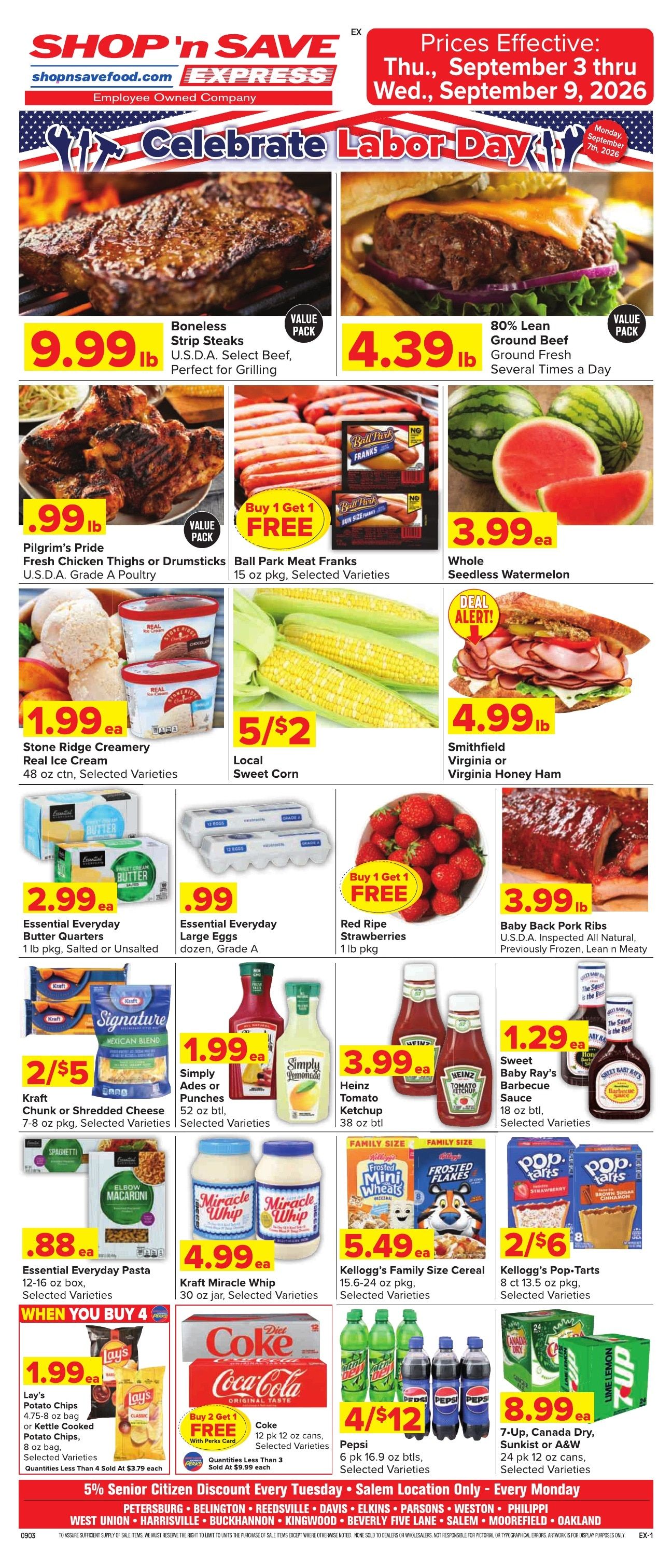 Shop N Save Express Weekly Ad September 3 - 9, 2026