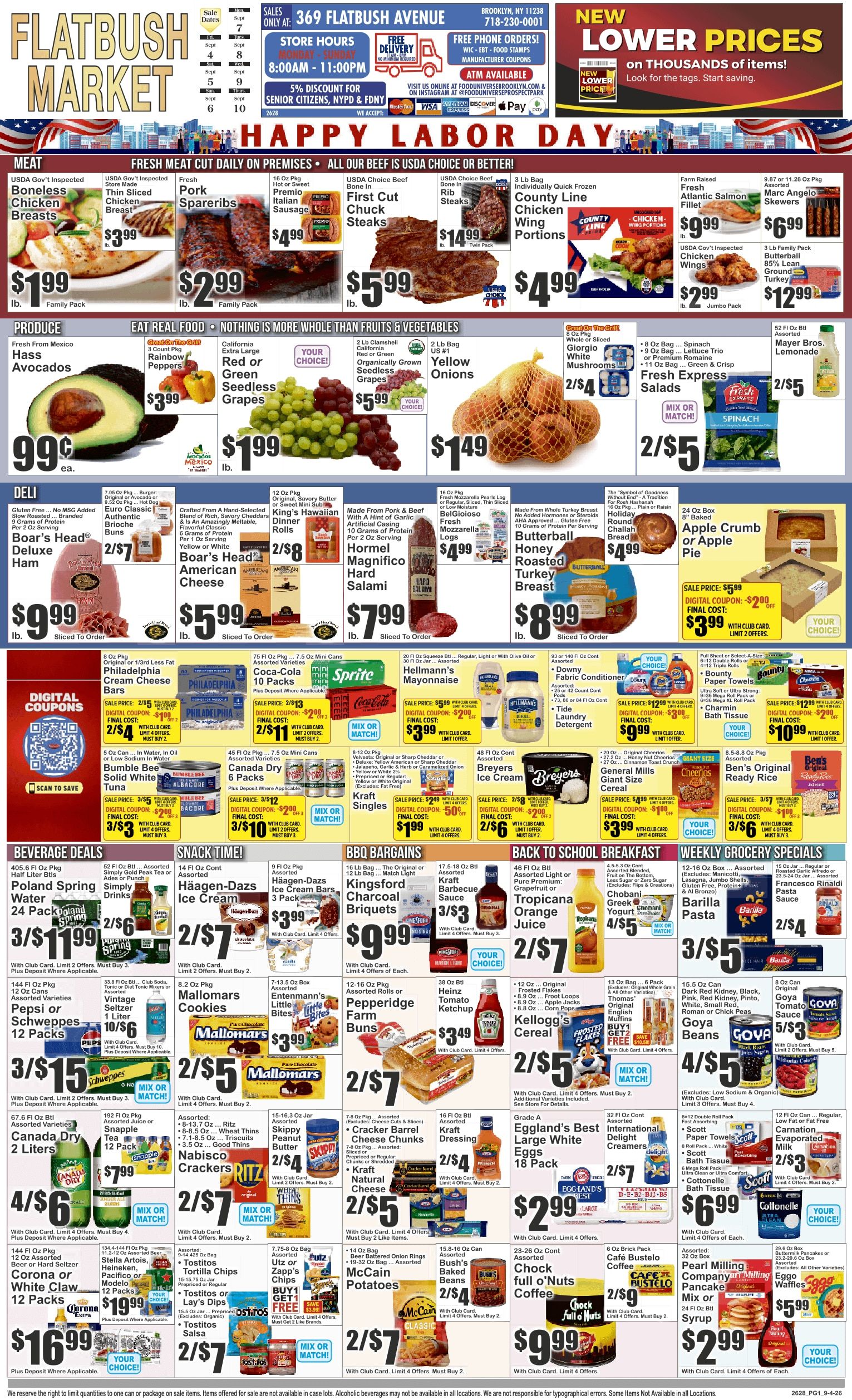 Flatbush Market (369 Flatbush Avenue, Brooklyn, NY) Weekly Ad September 4 - 10, 2026