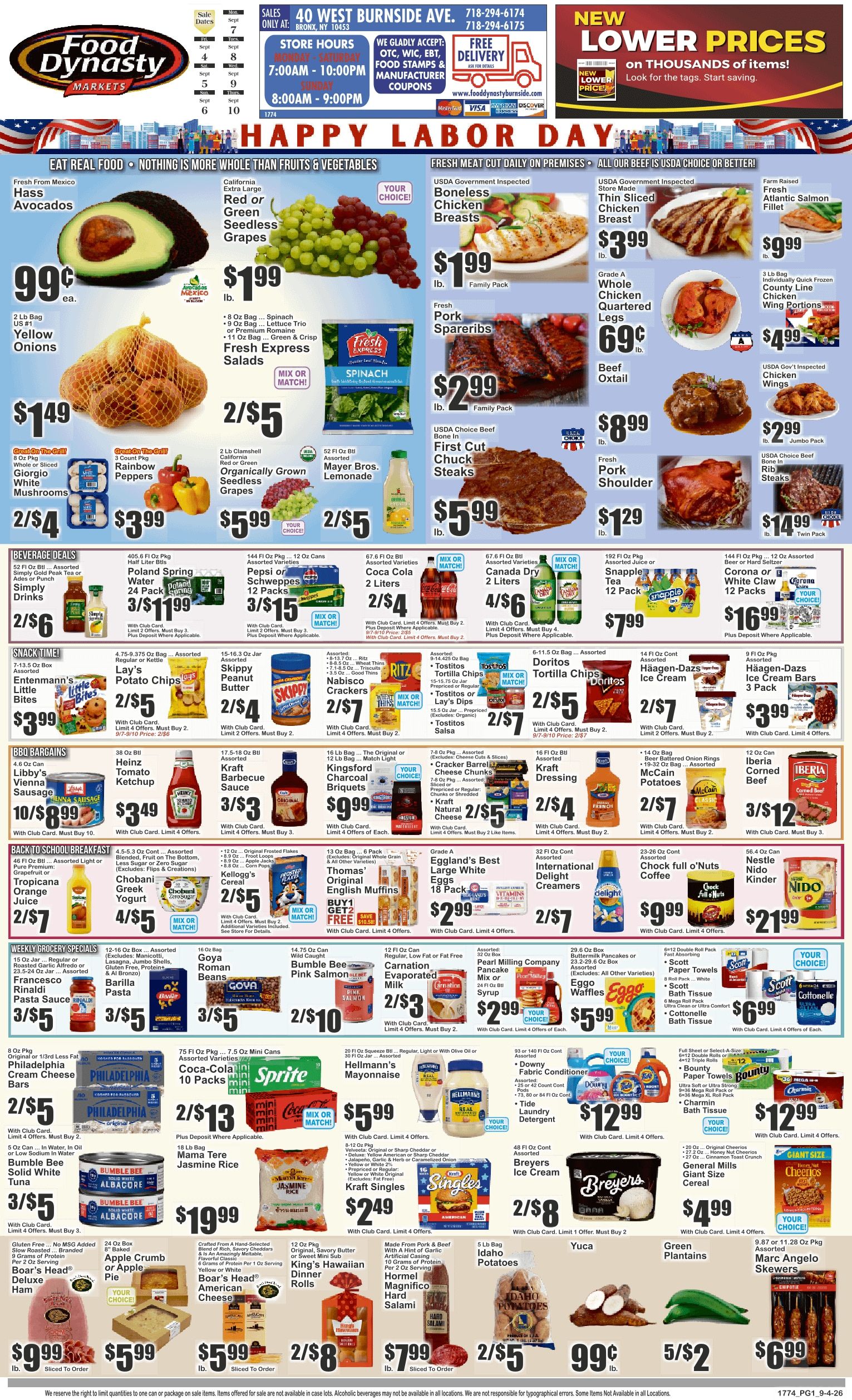 Food Dynasty (Bronx, NY) Key Food 09/04 - 09/10 Preview Weekly Ad September 4 - 10, 2026
