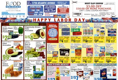 Food Universe (1720 Atlantic Ave., Brooklyn, NY) 09/04 - 09/10 Preview Weekly Ad September 4 - 10, 2026