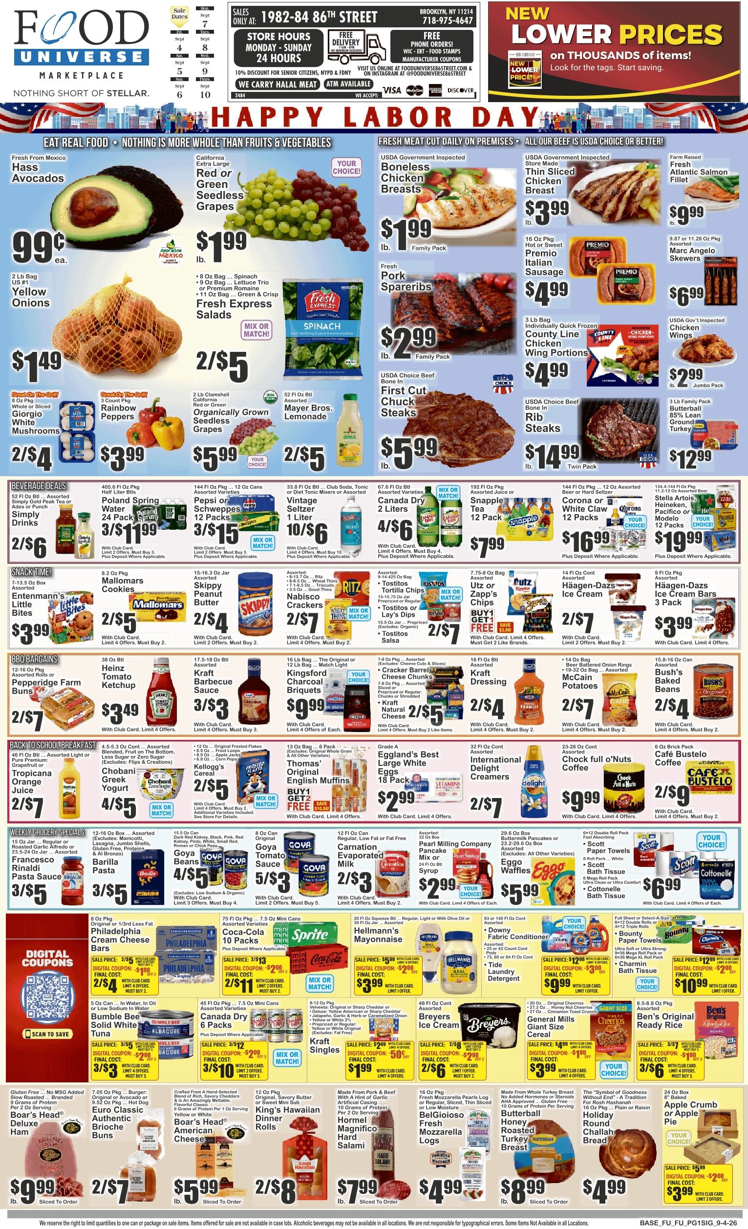 Food Universe (1982-84 86th Street, Brooklyn, NY) 09/04 - 09/10 Preview Weekly Ad September 4 - 10, 2026