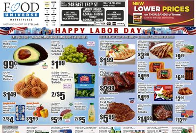 Food Universe (248 East 174th Street, Bronx, NY) 09/04 - 09/10 Preview Weekly Ad September 4 - 10, 2026