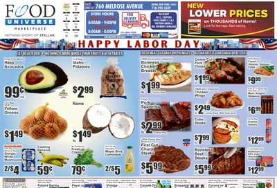 Food Universe (760 Melrose Ave., Bronx, NY) 09/04 - 09/10 Preview Weekly Ad September 4 - 10, 2026