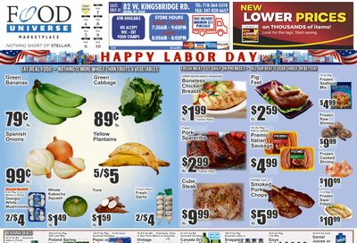 Food Universe (82 W. Kingsbridge Rd., Bronx, NY) 09/04 - 09/10 Preview Weekly Ad September 4 - 10, 2026