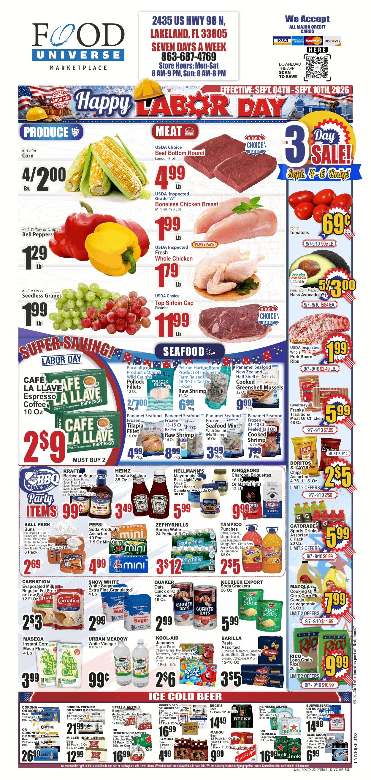 Food Universe (Lakeland, FL) 09/04 - 09/10 Preview Weekly Ad September 4 - 10, 2026