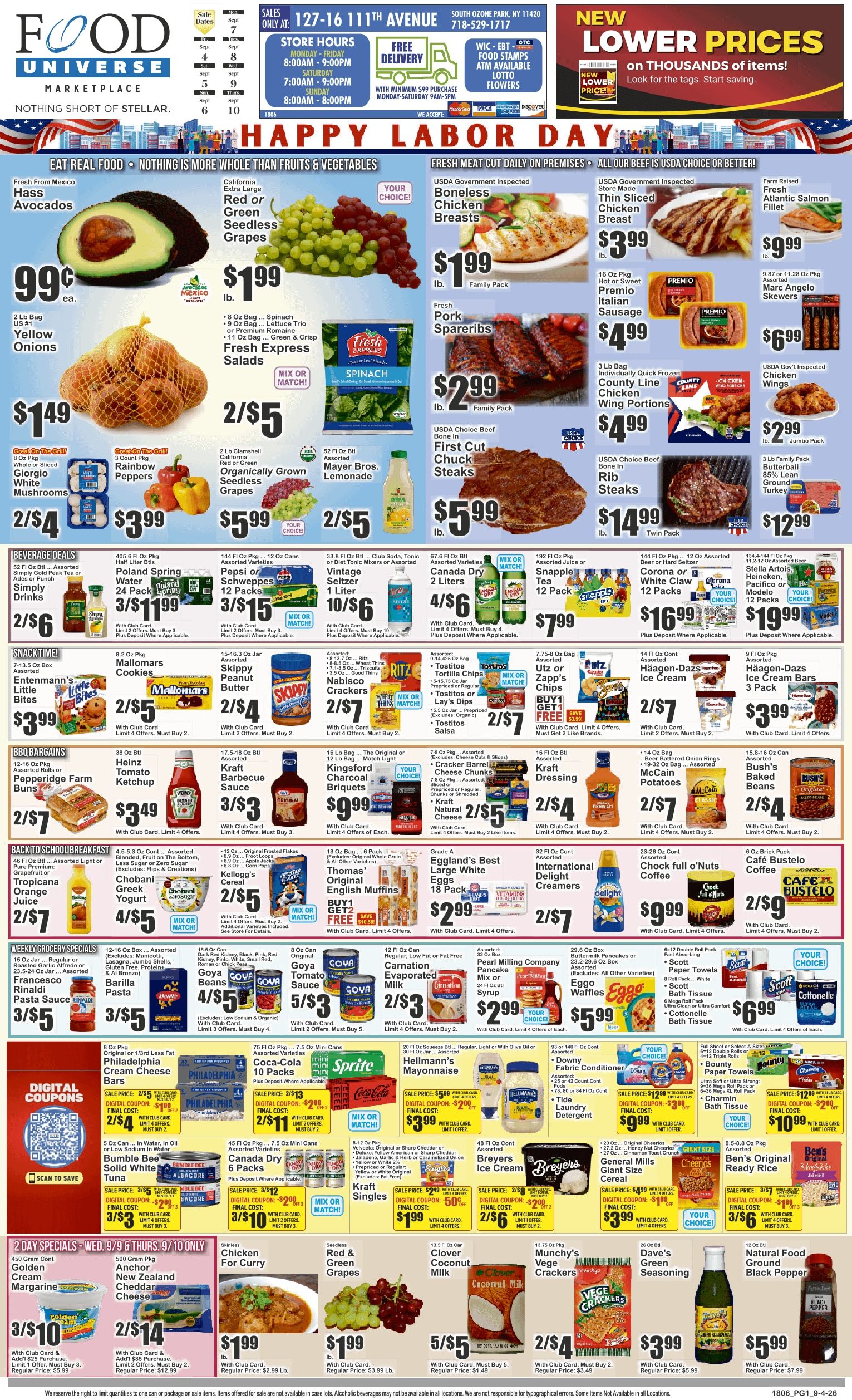 Food Universe (South Ozone Park, NY) 09/04 - 09/10 Preview Weekly Ad September 4 - 10, 2026