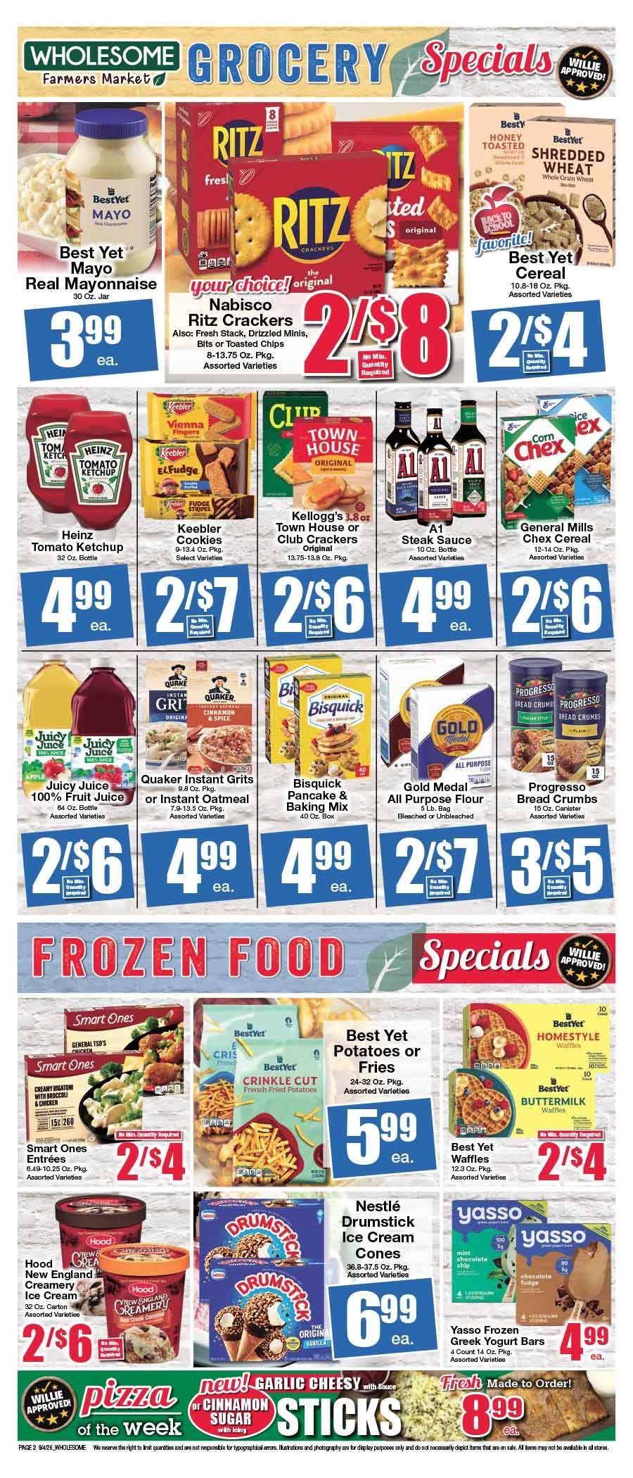 Wholesome Farmers Market Weekly Ad September 4 - 10, 2026