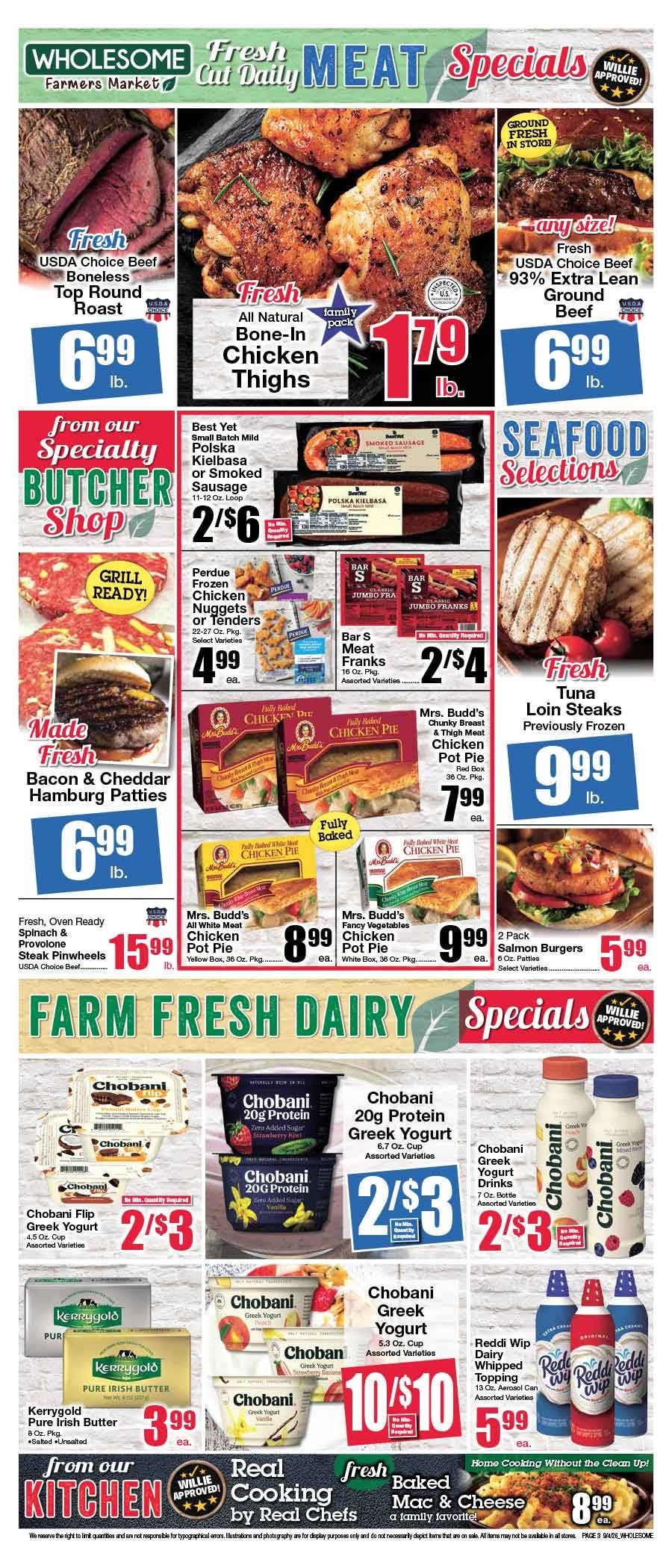 Wholesome Farmers Market Weekly Ad September 4 - 10, 2026