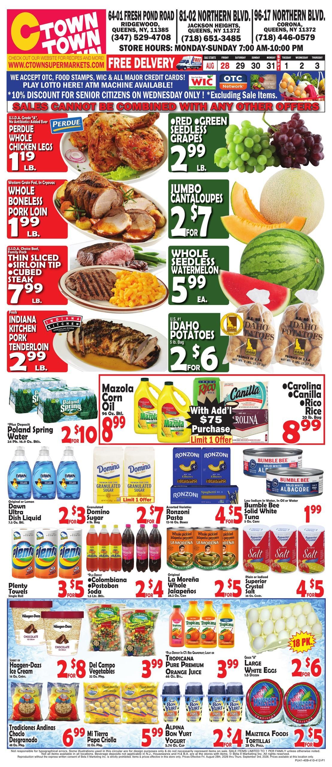 C Town (College Point Area, NY) Weekly Ad August 28 - September 3, 2026