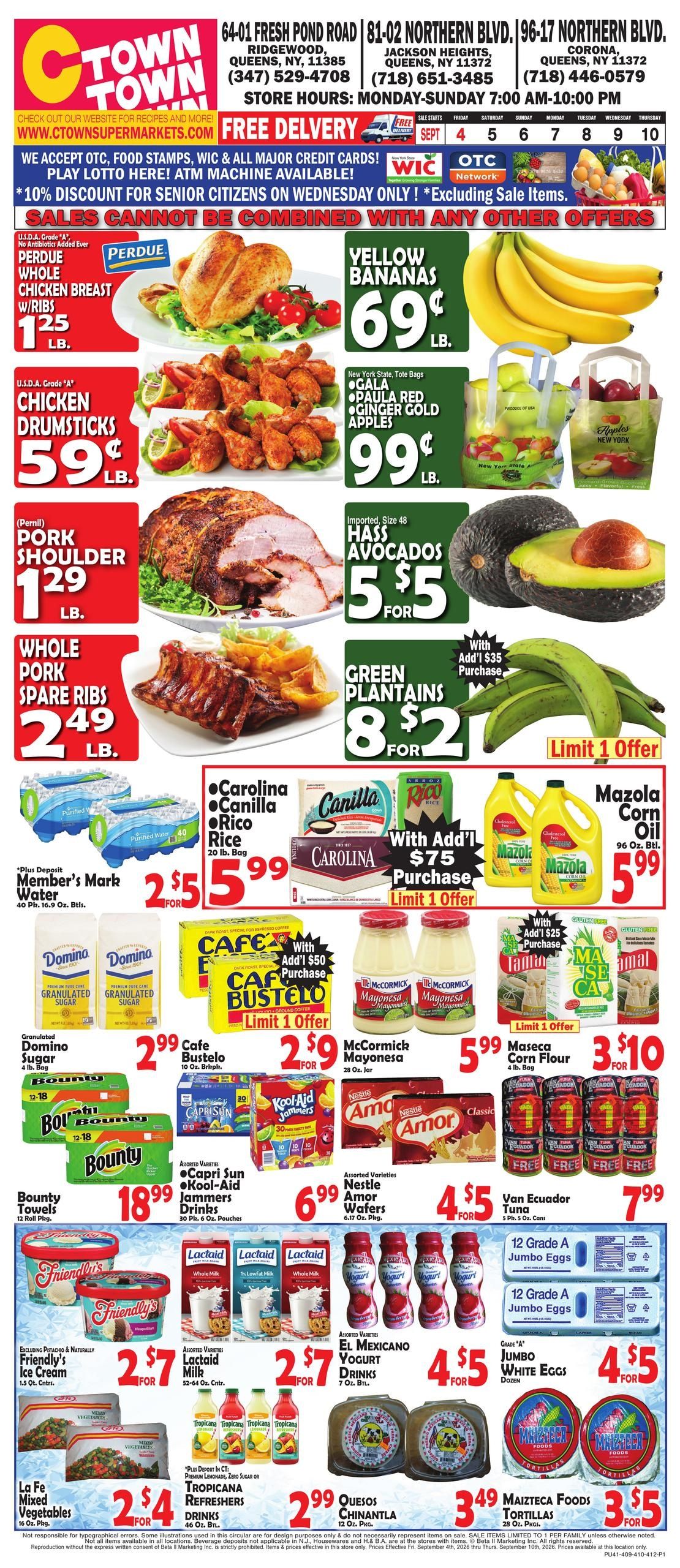 C Town (College Point Area, NY) Weekly Ad September 4 - 10, 2026