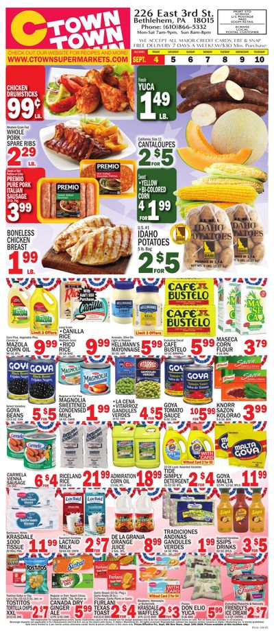 C Town (Hellertown Area, PA) Weekly Ad September 4 - 10, 2026
