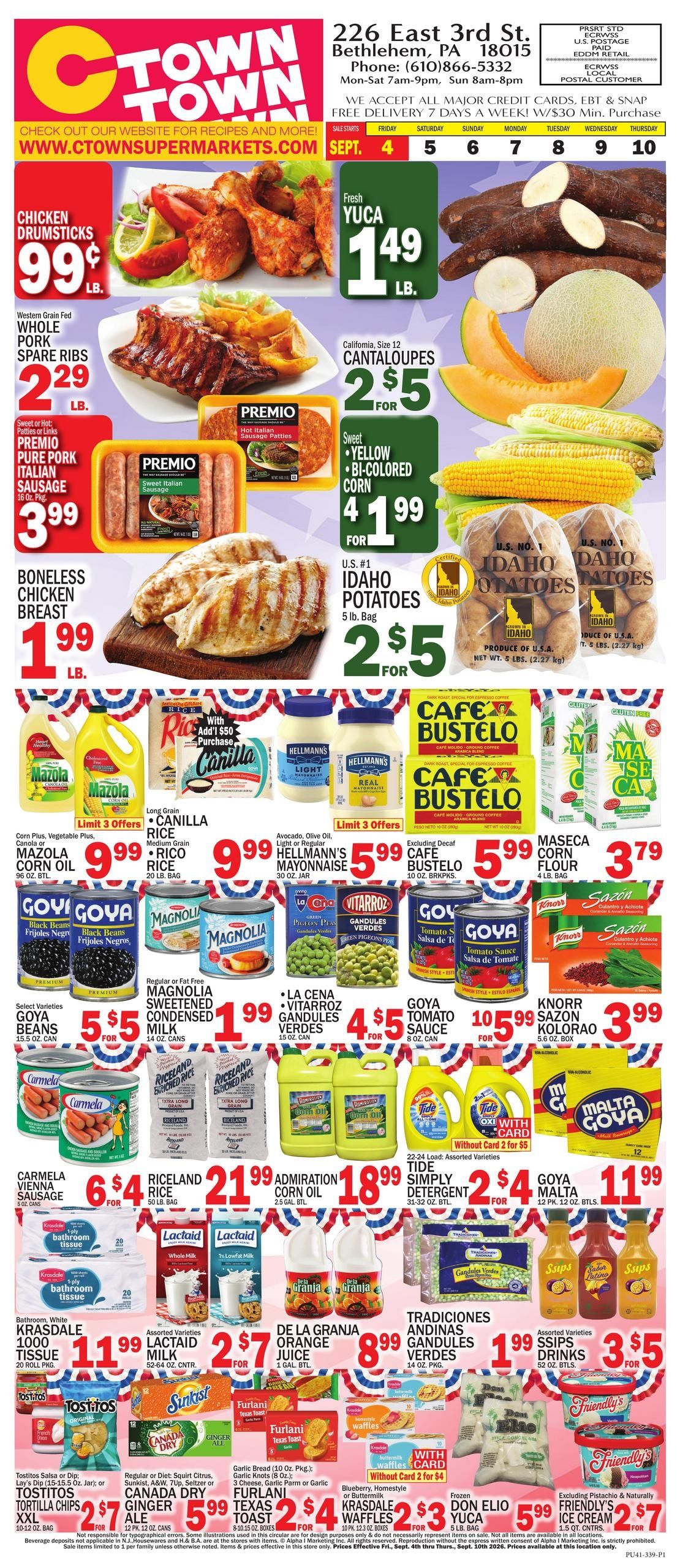 C Town (Hellertown Area, PA) Weekly Ad September 4 - 10, 2026
