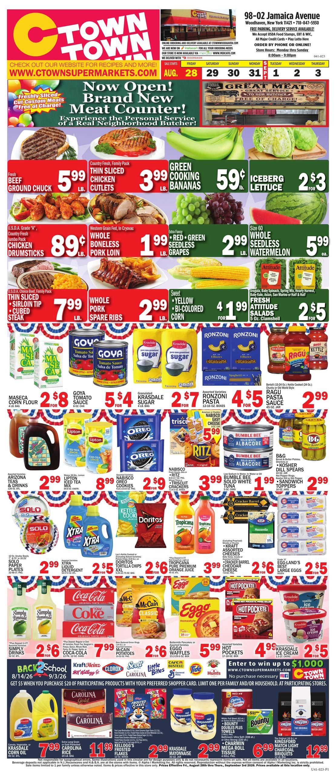 C Town (Woodhaven Area, NY) Weekly Ad August 28 - September 3, 2026