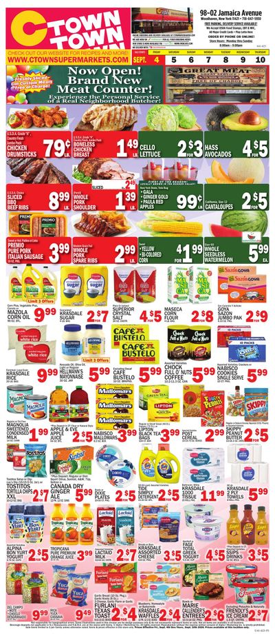 C Town (Woodhaven Area, NY) Weekly Ad September 4 - 10, 2026