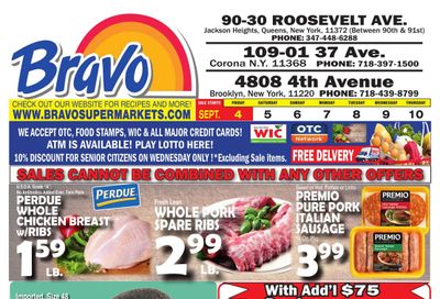 Bravo Supermarket (College Point Area, NY) Weekly Ad September 4 - 10, 2026
