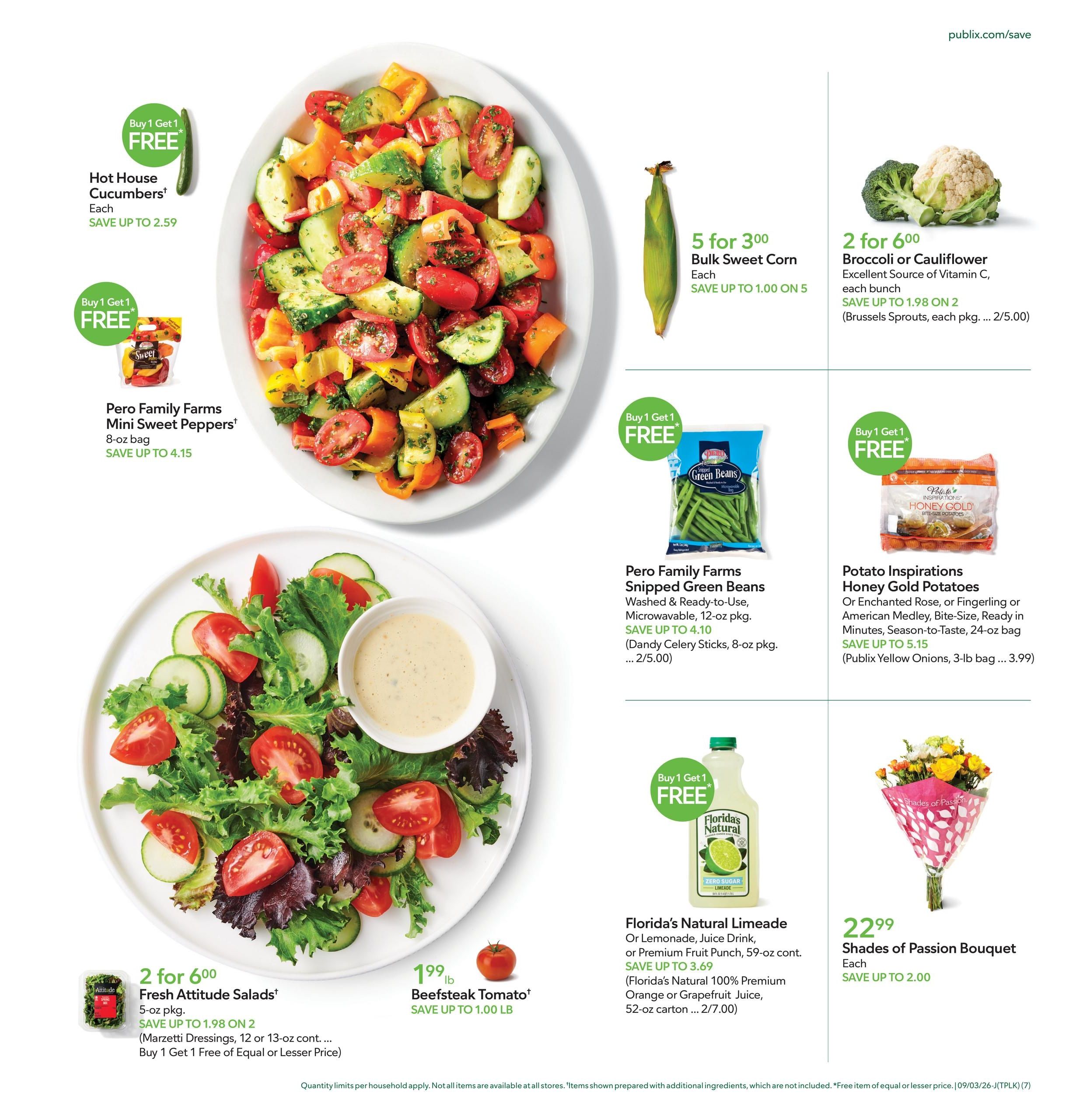 Publix (Jacksonville-Tallahassee Area, FL) Weekly Ad September 3 - 9, 2026
