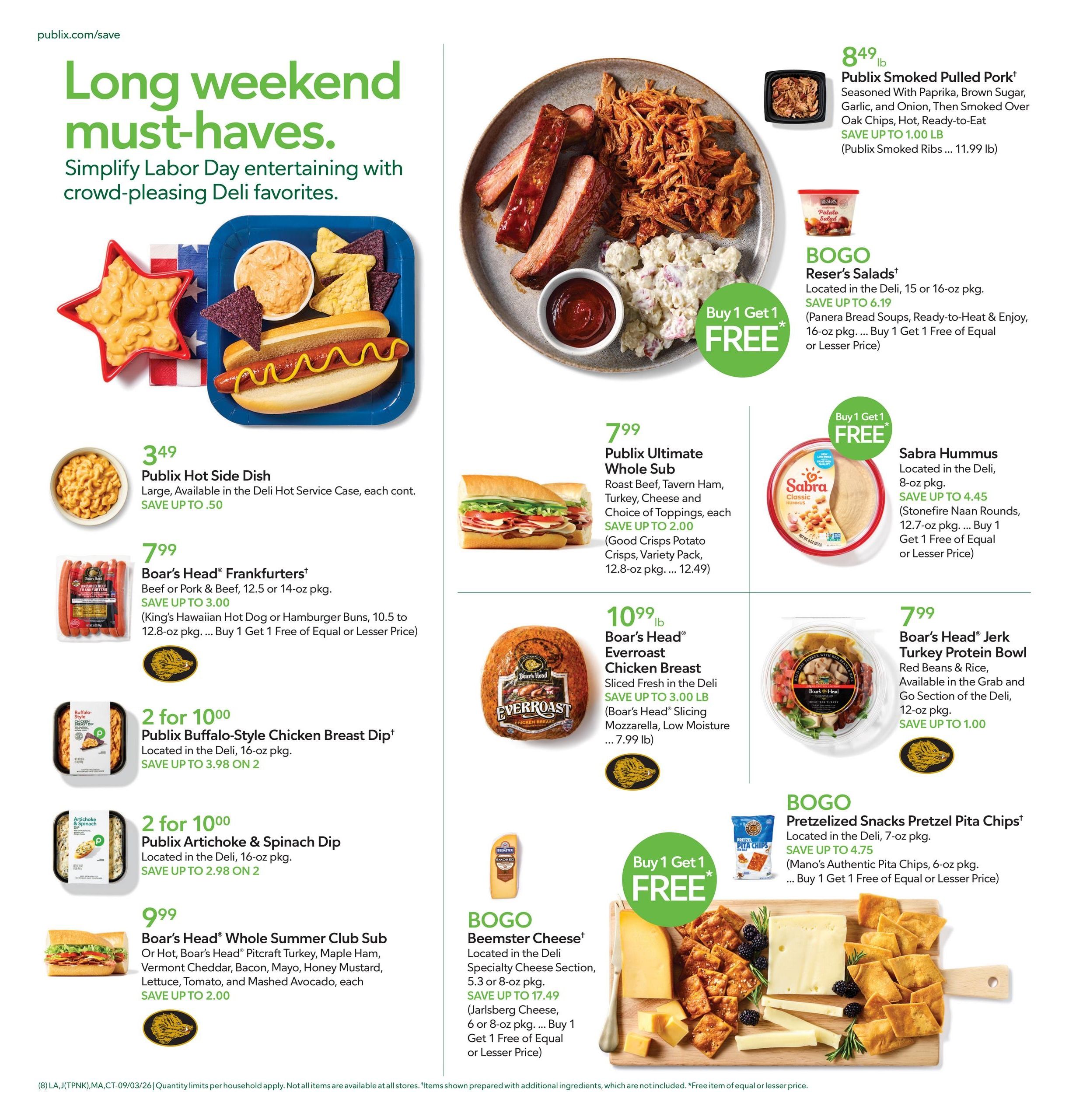 Publix (Callahan Area, FL) Weekly Ad September 3 - 9, 2026
