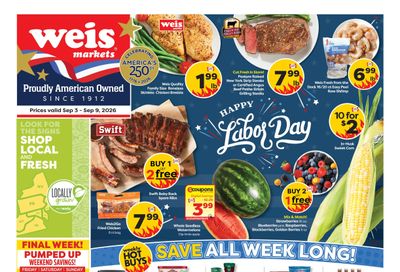 Weis Markets (Fredericksburg Area, VA) Weekly Ad September 3 - 9, 2026