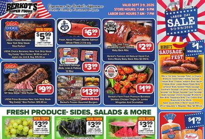 Berkot's Super Foods (Dyer, IN) Weekly Ad September 3 - 9, 2026