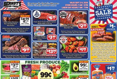 Berkot's Super Foods (Twin Lakes, WI) Weekly Ad September 3 - 9, 2026