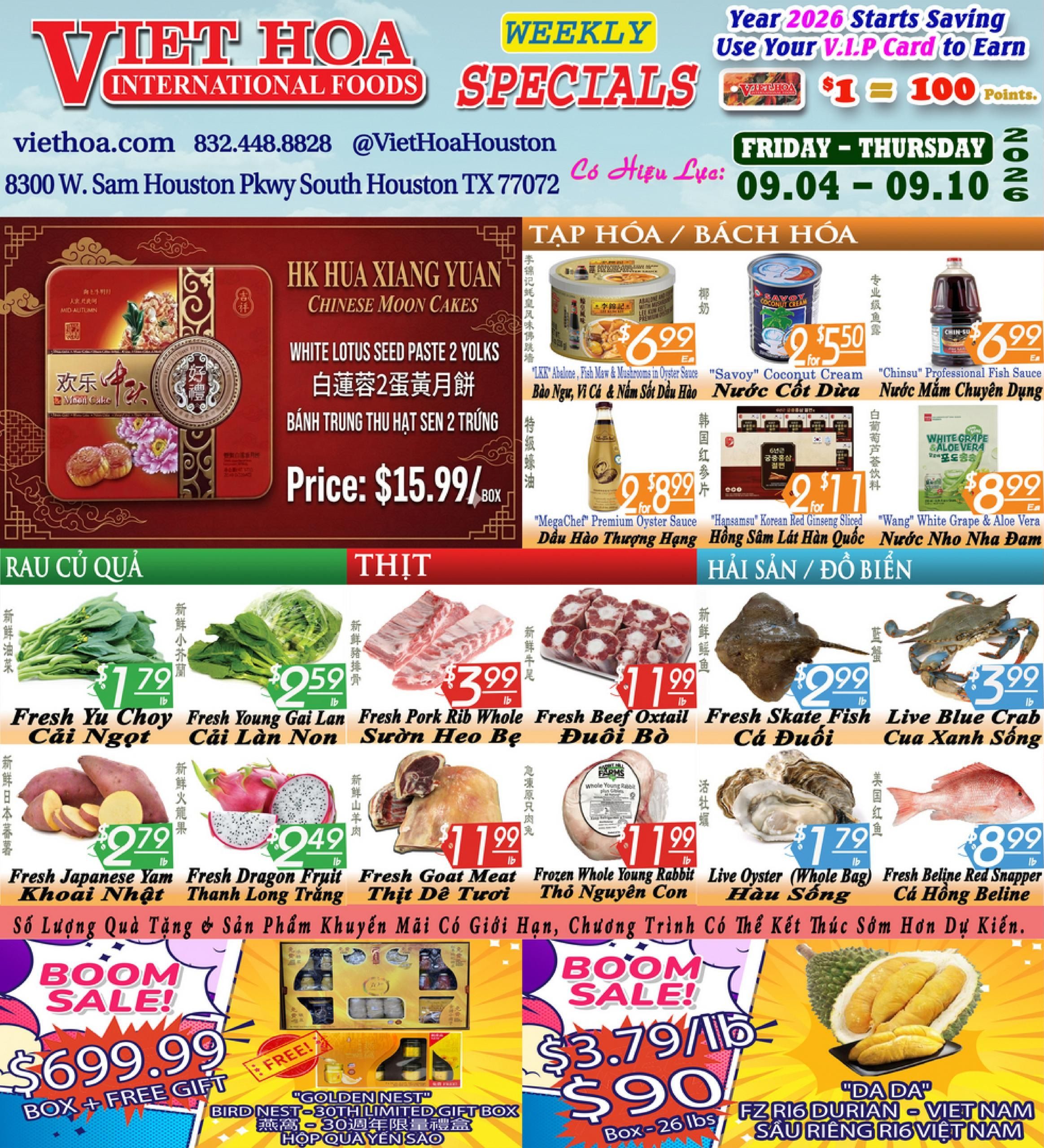 Viet Hoa International Foods Weekly Ad September 4 - 10, 2026