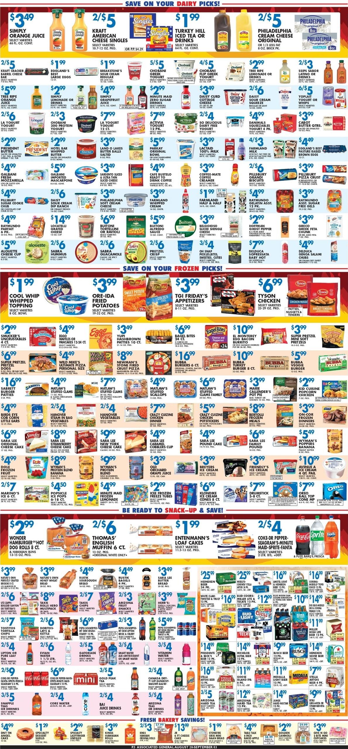 Associated Supermarkets (Astoria Area, NY) Weekly Ad August 28 - September 3, 2026
