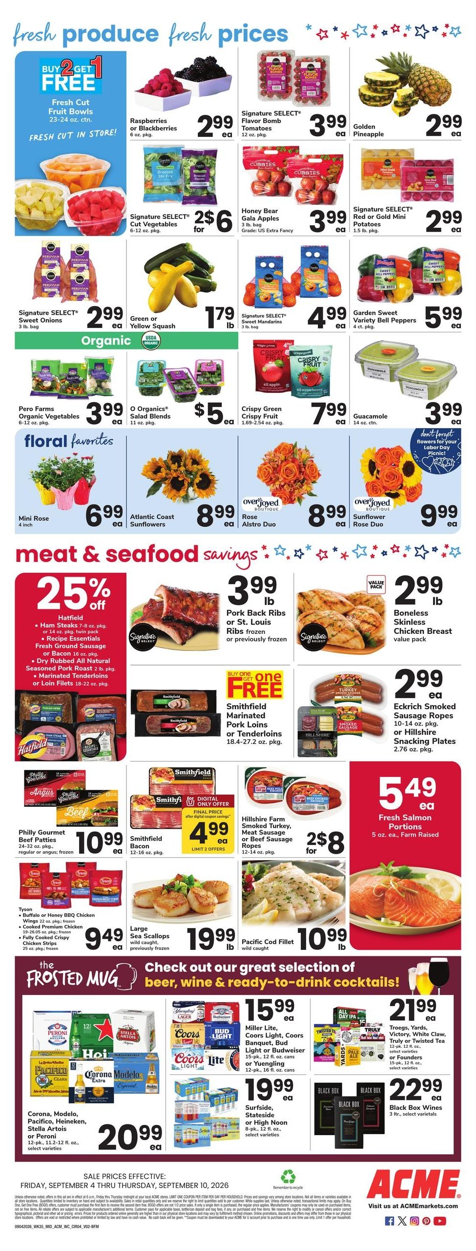 Acme Markets (Riverside Area, NJ) Weekly Ad September 4 - 10, 2026