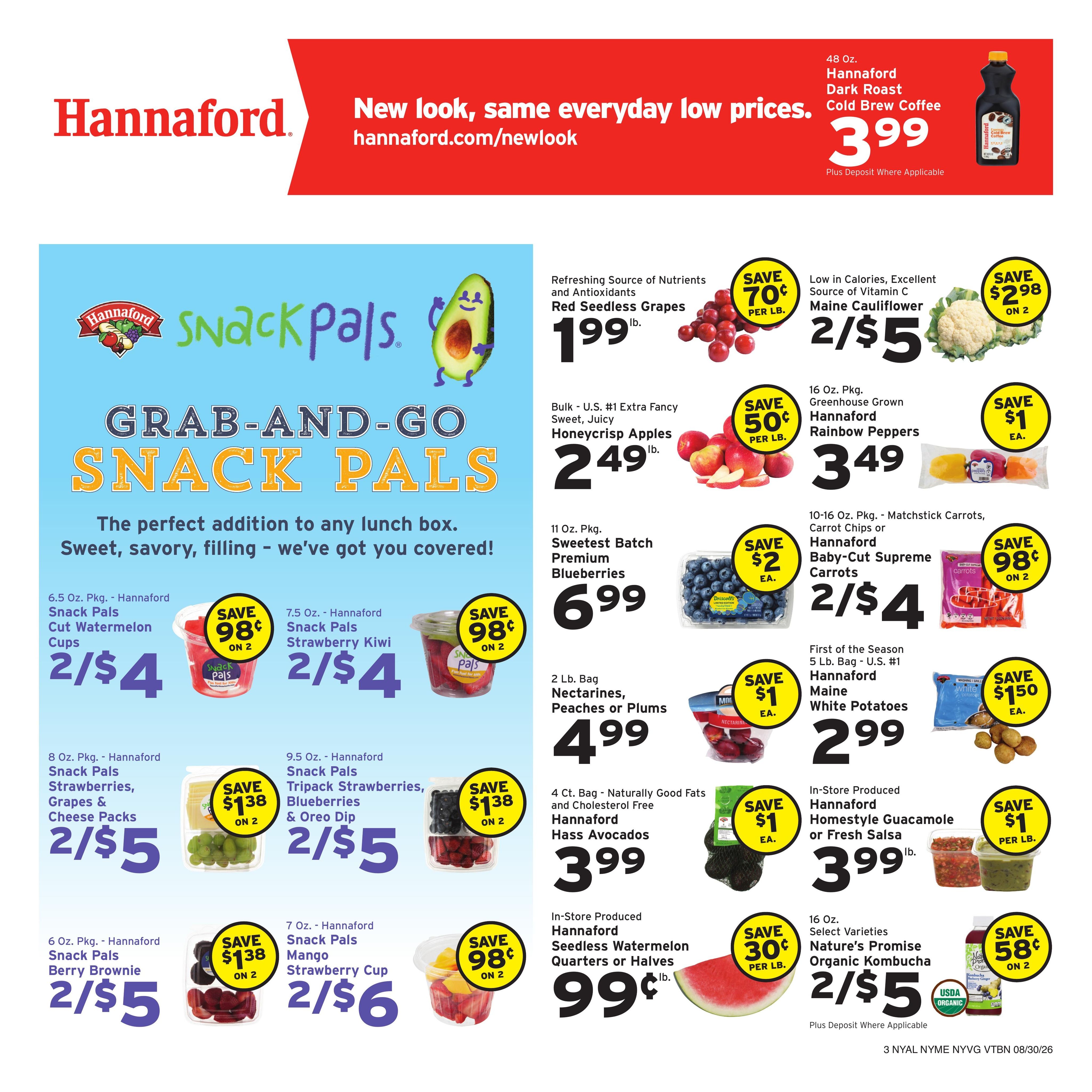 Hannaford (Hyde Park Area, NY) Week 36 Weekly Ad August 30 - September 5, 2026