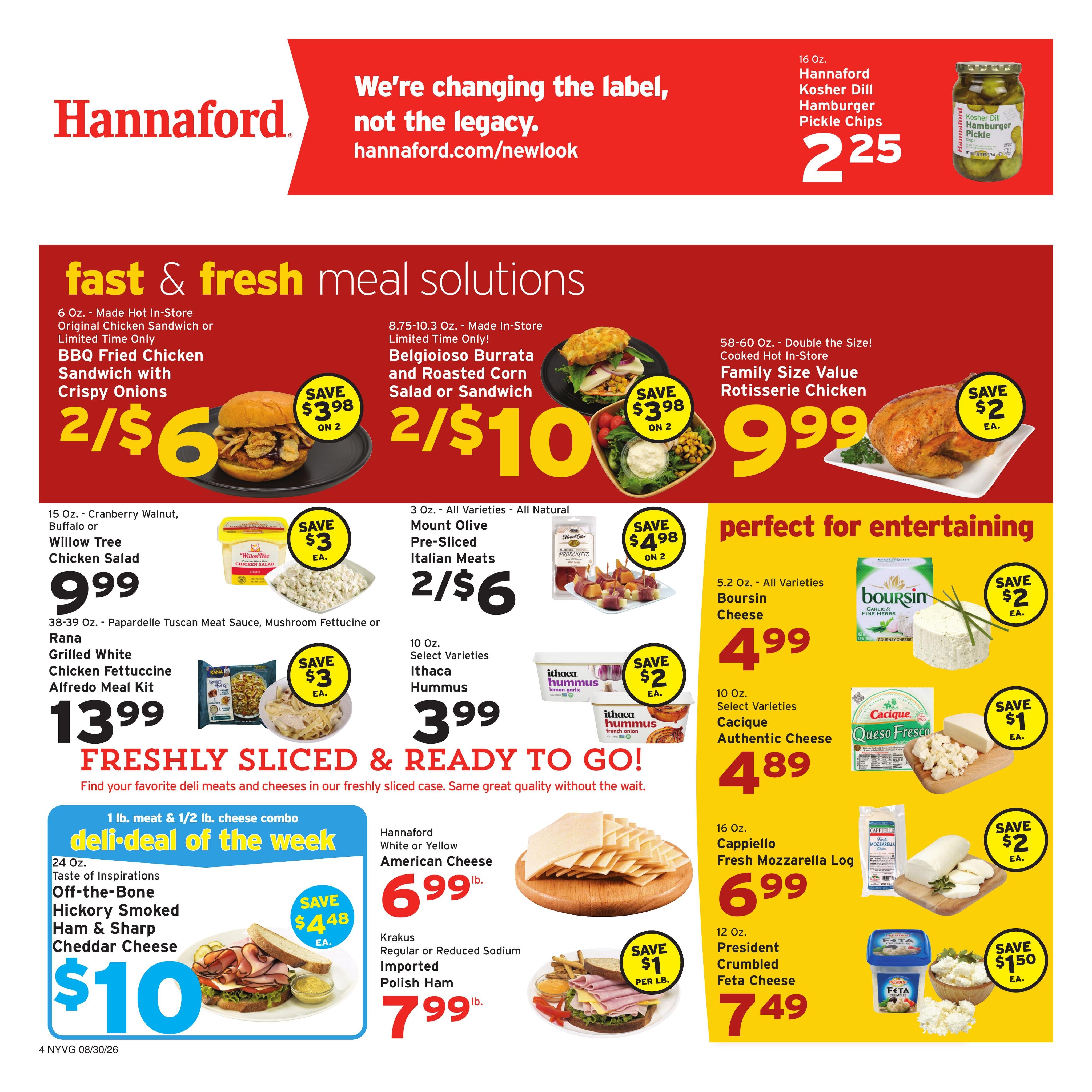 Hannaford (Hyde Park Area, NY) Week 36 Weekly Ad August 30 - September 5, 2026