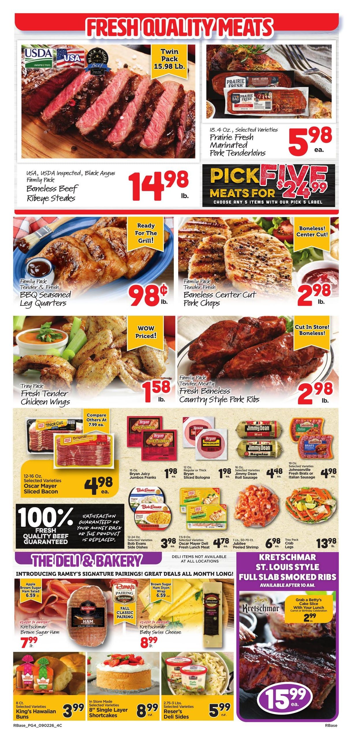 Ramey's Weekly Ad September 3 - 9, 2026