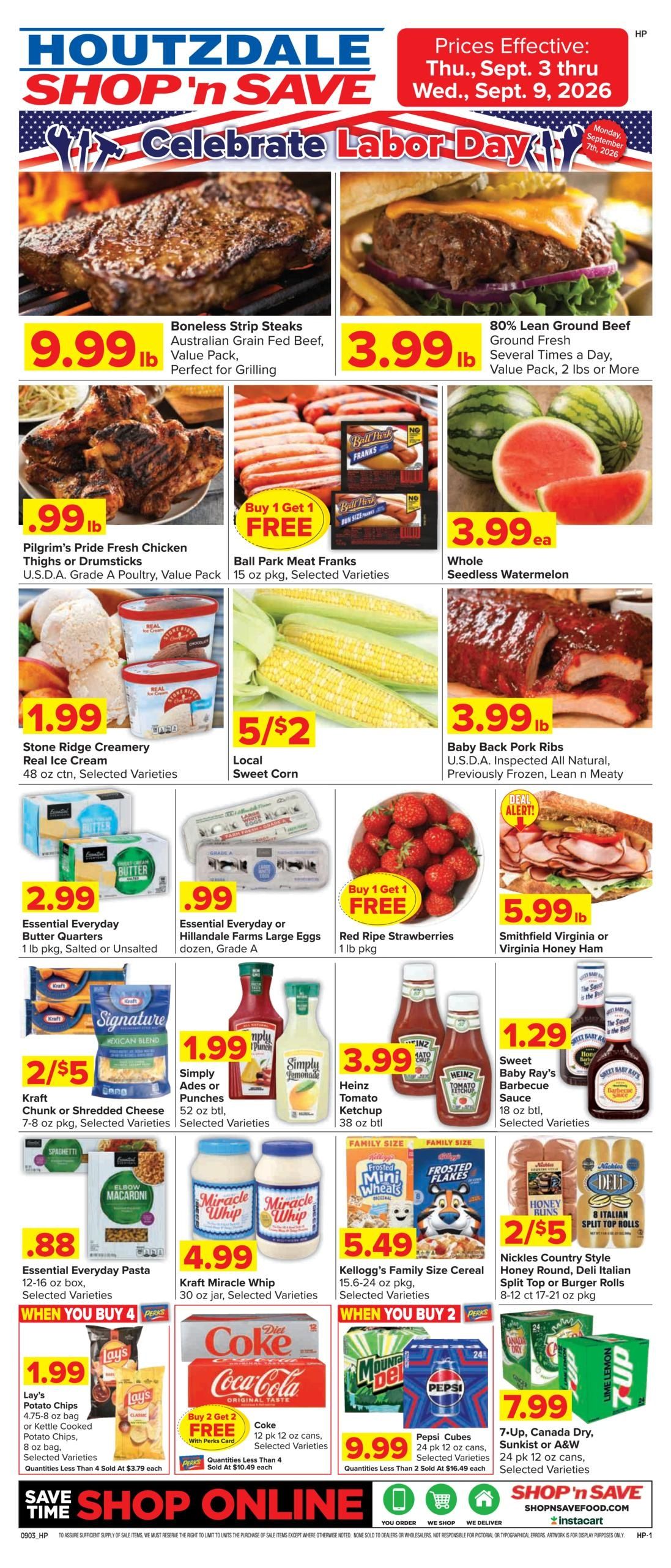 Shop 'n Save (Coalport Area, PA) Weekly Ad September 3 - 9, 2026