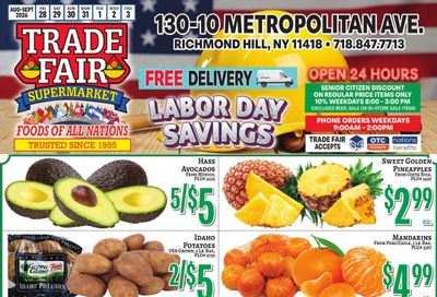 Trade Fair Supermarket (Brooklyn Area, NY) Weekly Ad August 28 - September 3, 2026