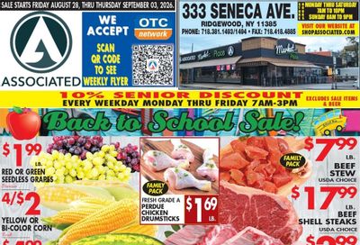 Associated Supermarkets (Maspeth Area, NY) Weekly Ad August 28 - September 3, 2026