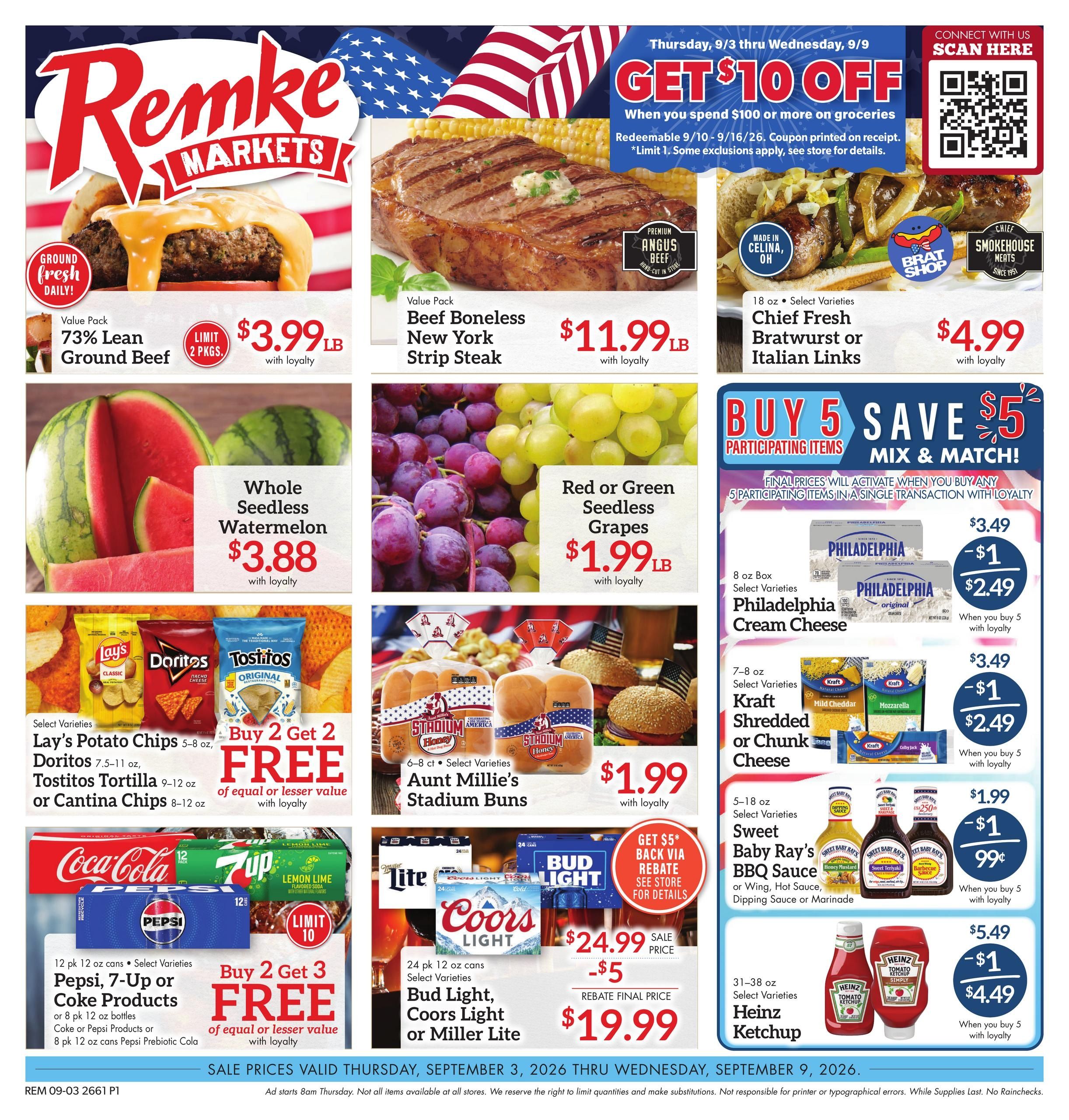 Remke Markets (Brooksville Area, KY) Weekly Ad September 3 - 9, 2026