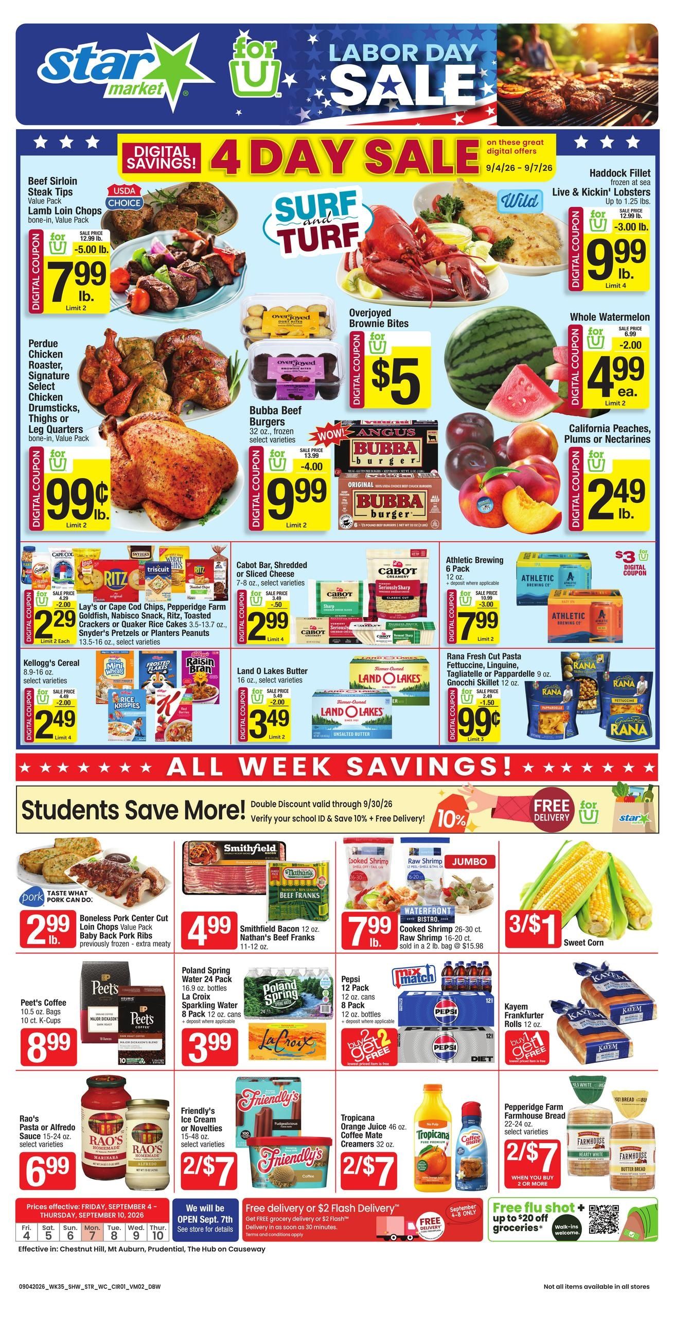 Star Market (Boston Area, MA) Weekly Ad September 4 - 10, 2026