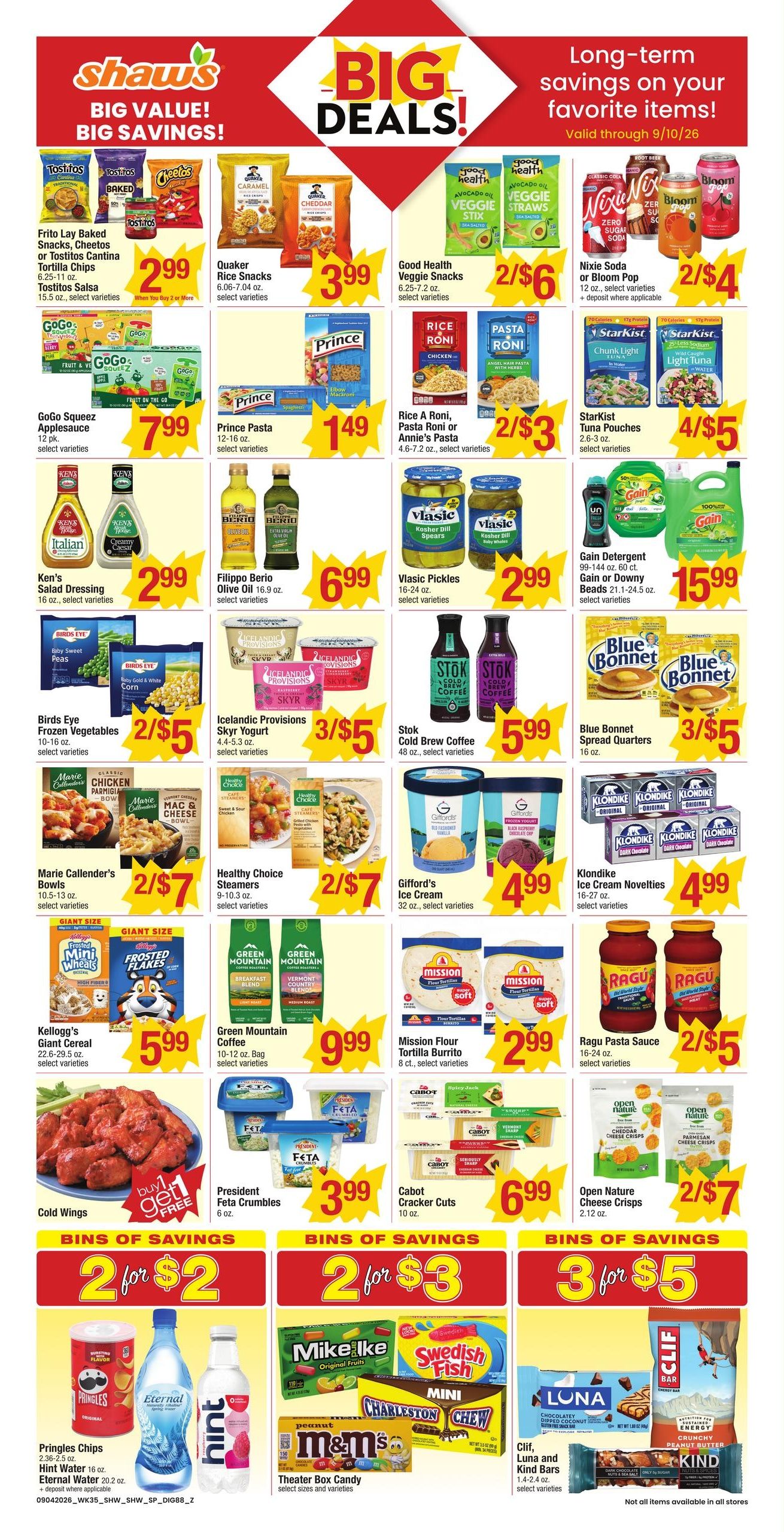 Shaw's (Eastham Area, MA) Weekly Ad September 4 - 10, 2026