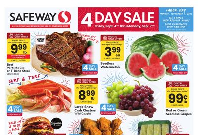Safeway (Parcel Return Service Area, DC) Weekly Ad September 4 - 10, 2026