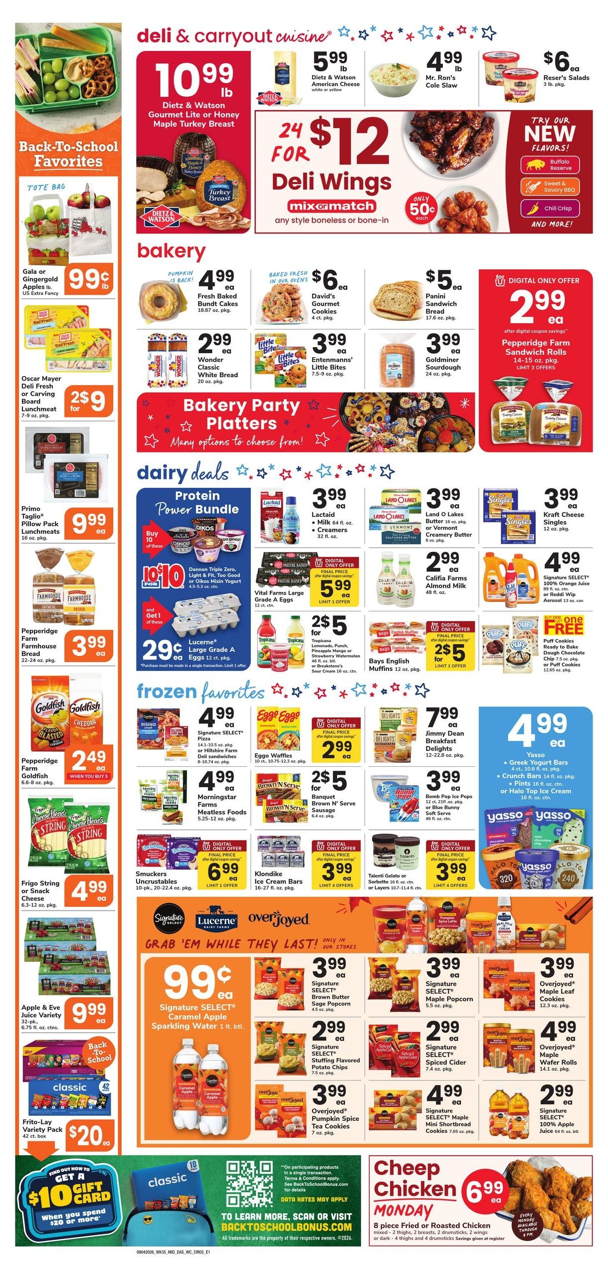 Safeway (Parcel Return Service Area, DC) Weekly Ad September 4 - 10, 2026