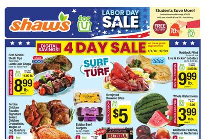 Shaw's (Williamstown Area, MA) Weekly Ad September 4 - 10, 2026