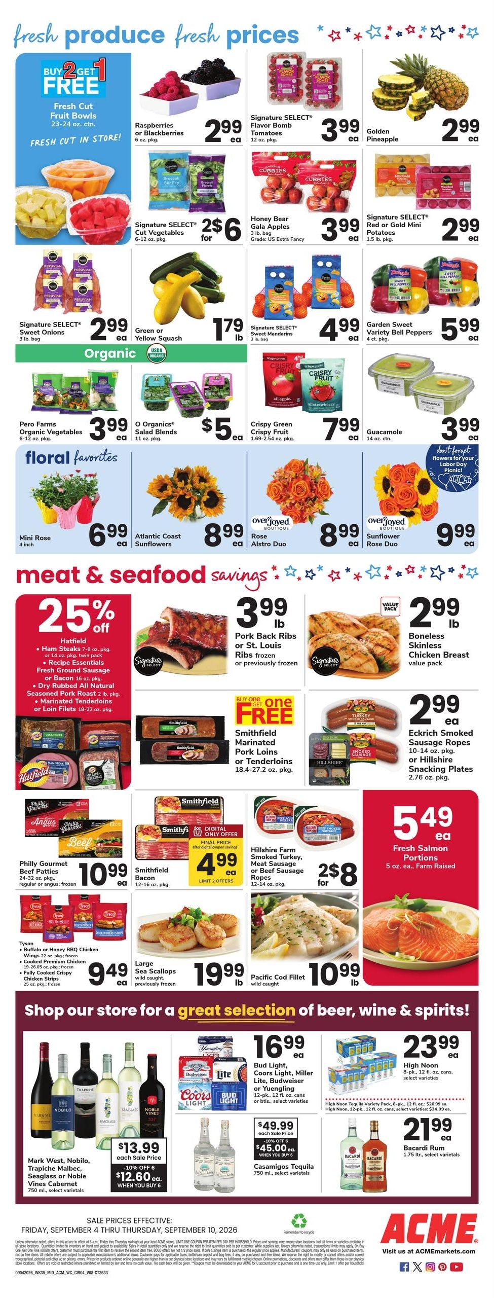 Acme Markets (Bridgeport Area, CT) Weekly Ad September 4 - 10, 2026