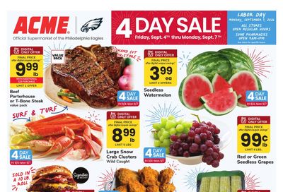 Acme Markets (Dover Area, DE) Weekly Ad September 4 - 10, 2026