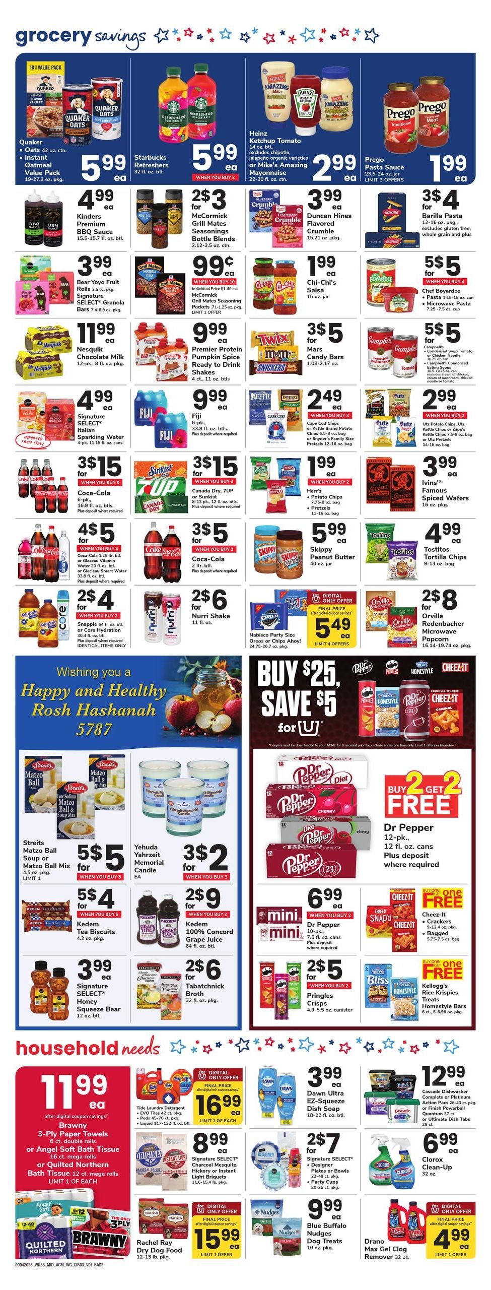 Acme Markets (Haddonfield Area, NJ) Weekly Ad September 4 - 10, 2026