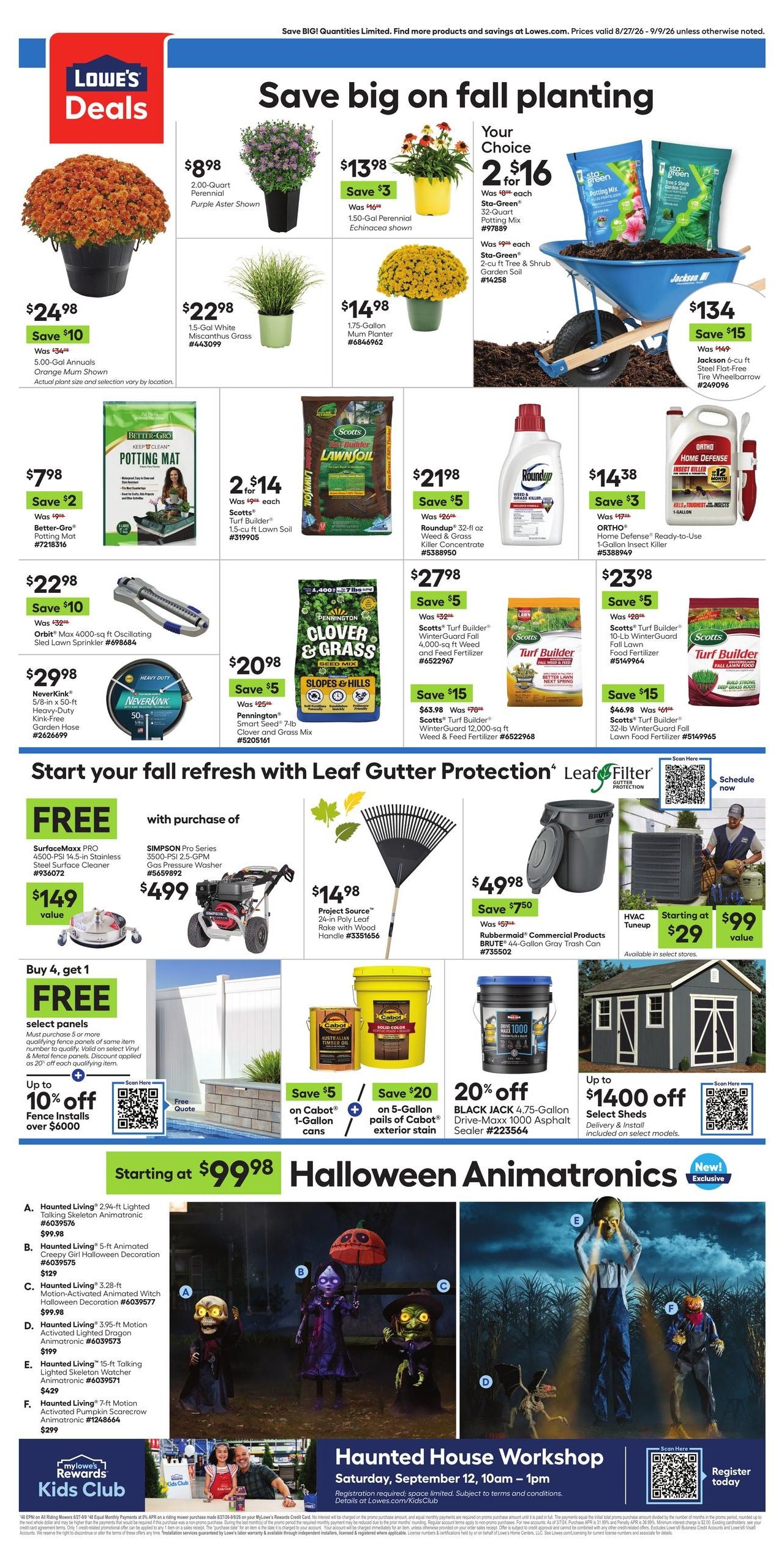 Lowe's (Ann Arbor Area, MI) Weekly Ad August 27 - September 9, 2026