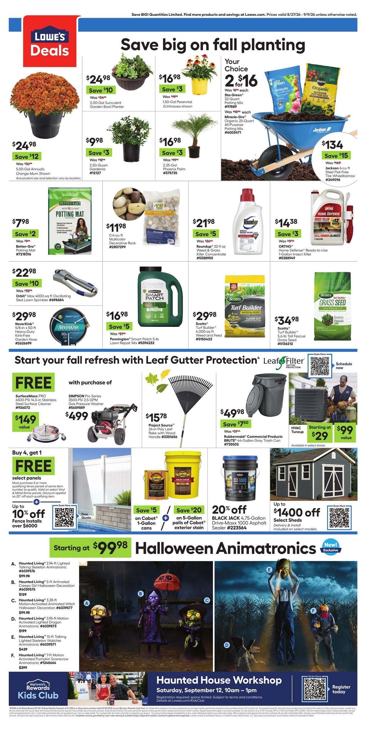 Lowe's (Antioch Area, CA) Weekly Ad August 27 - September 9, 2026