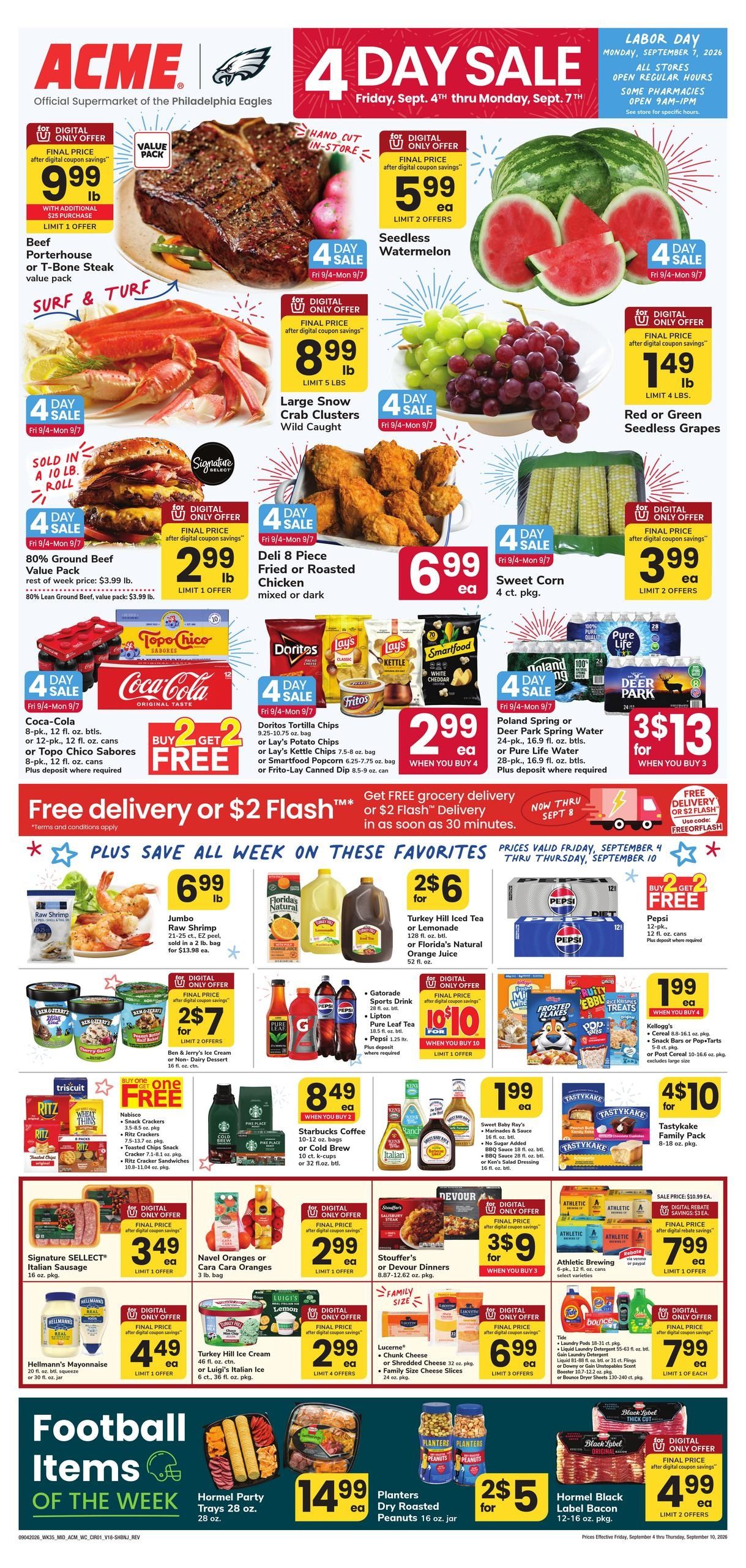 Acme Markets (Margate City Area, NJ) Weekly Ad September 4 - 10, 2026