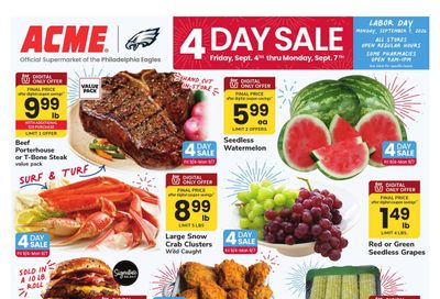 Acme Markets (Margate City Area, NJ) Weekly Ad September 4 - 10, 2026